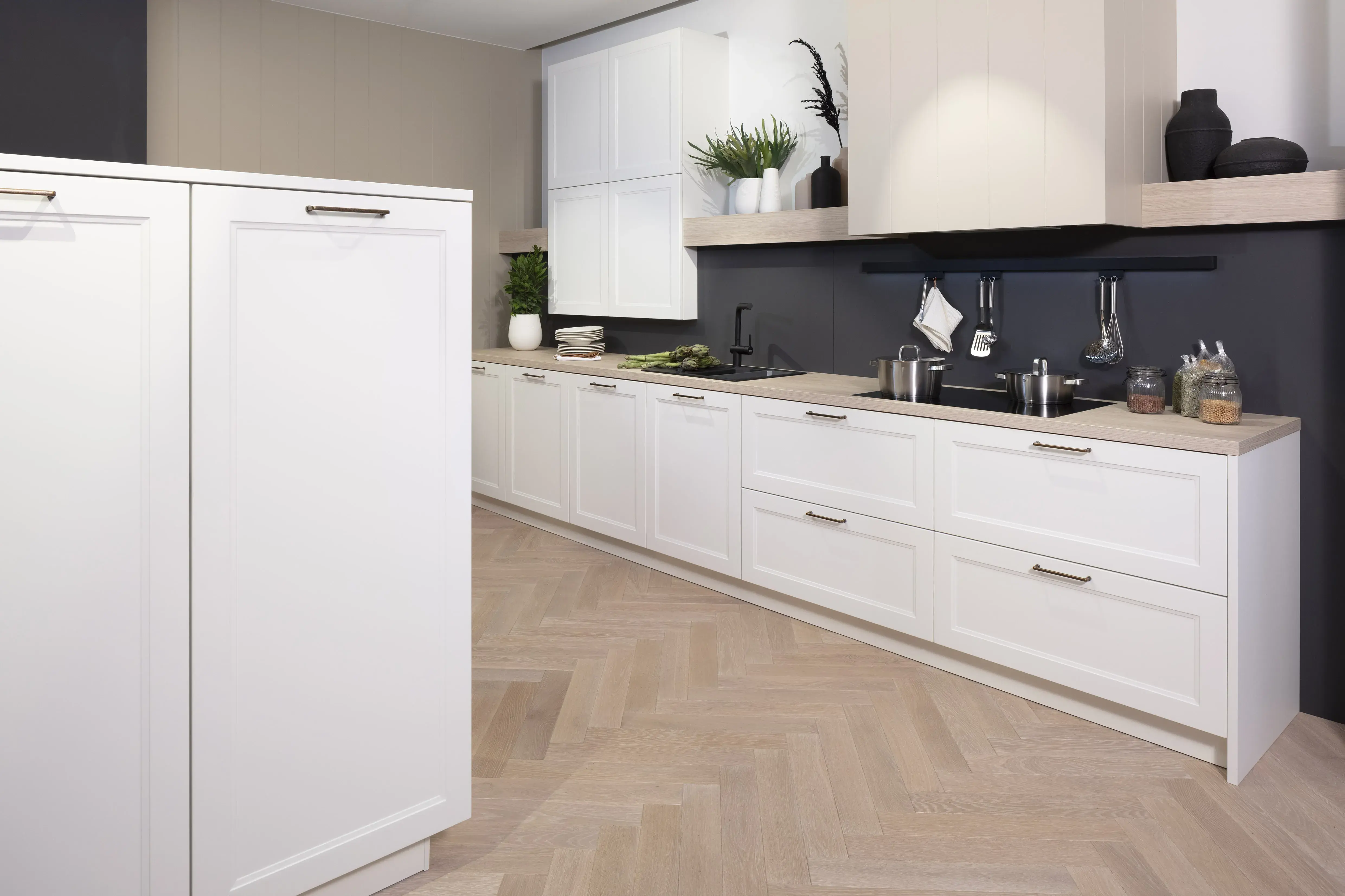 HÄCKER Küche Ravenna Ultramatt mit Feineichen-Dekor